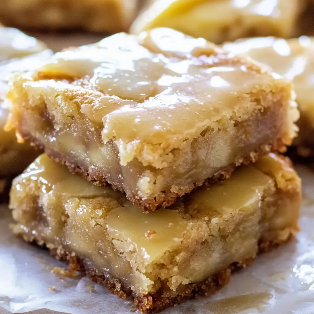 Maple Glazed Apple Blondies