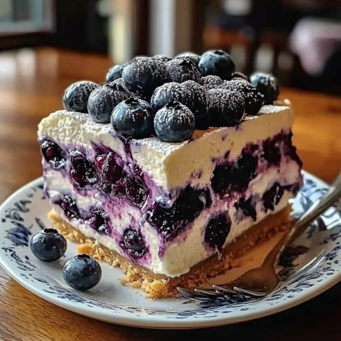 No-Bake Blueberry Cheesecake Delight