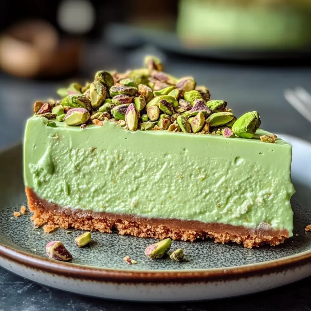 Decadent Pistachio Cream Cheesecake