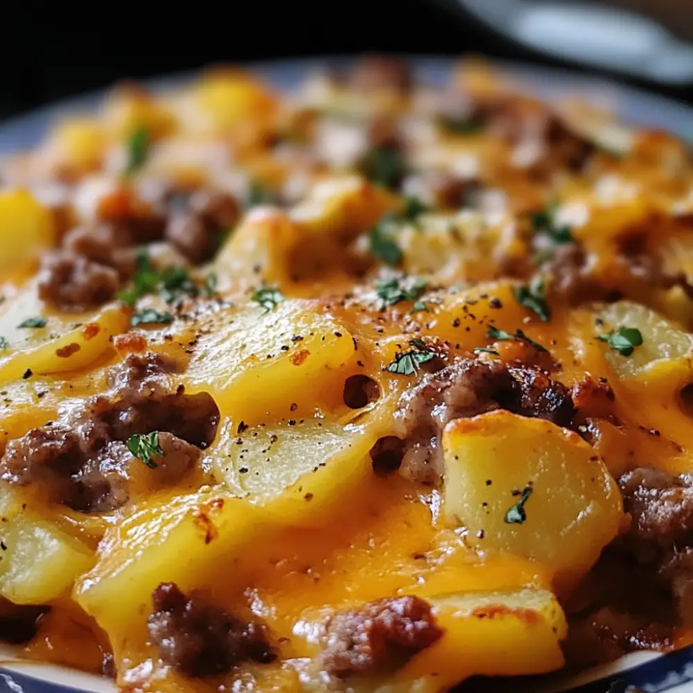 Cheesy Hamburger Potato Casserole