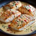 Seared Snapper with Lobster Cream Sauce