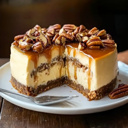 Pecan Caramel Cheesecake