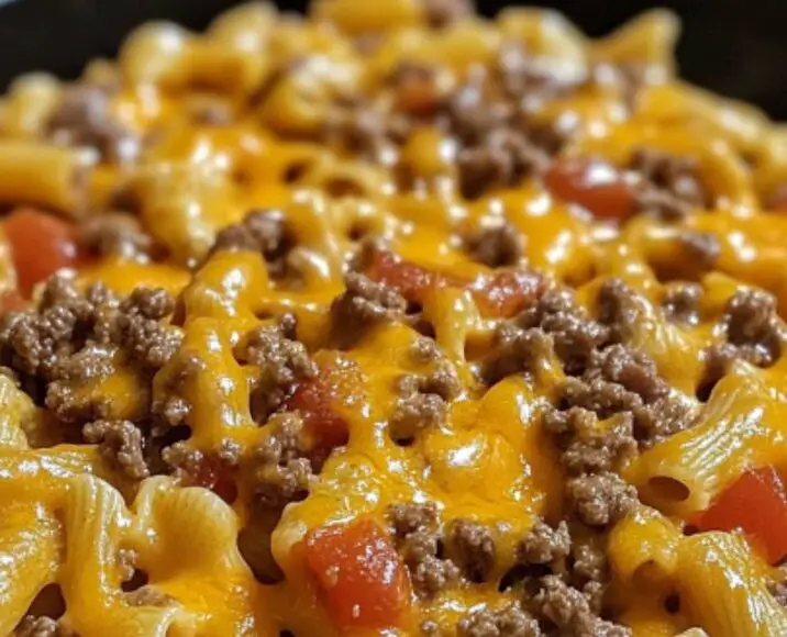 Cheesy Beef Pasta Skillet