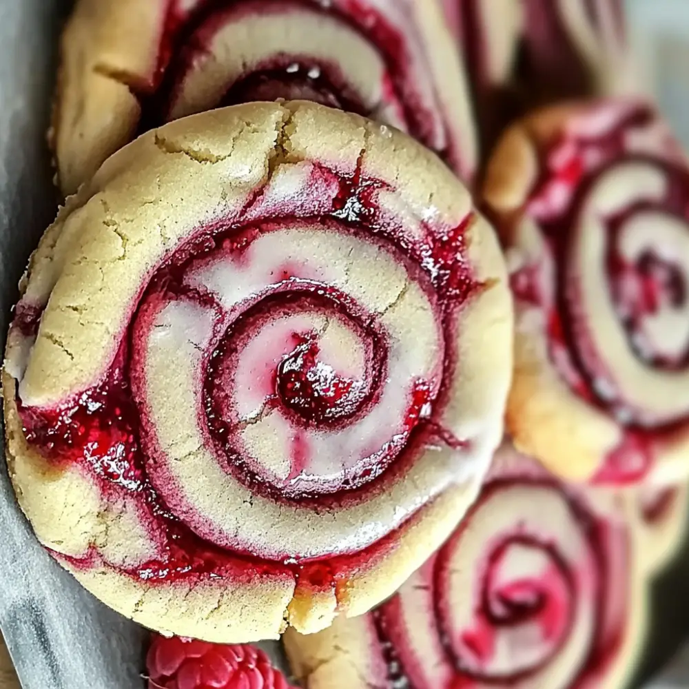 Raspberry Swirl Cookies