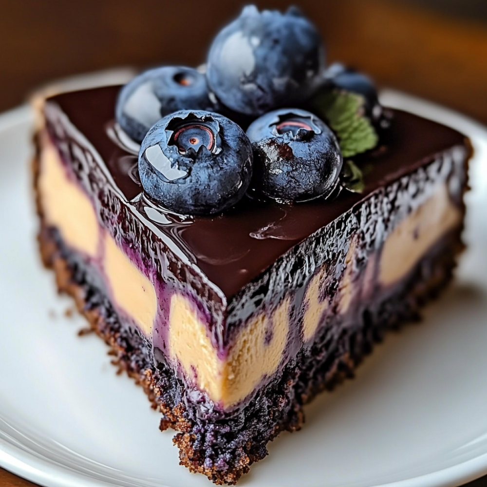 Blueberry Chocolate Cheesecake