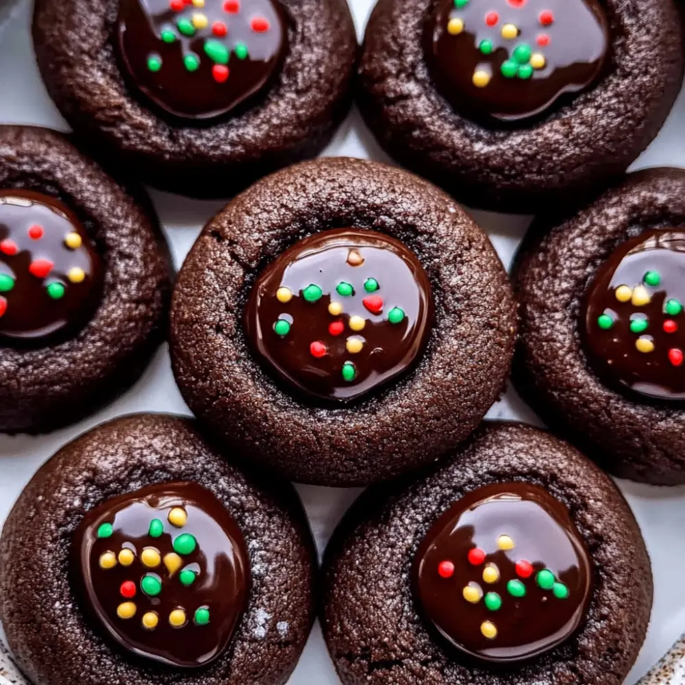 Chocolate Thumbprint Cookies