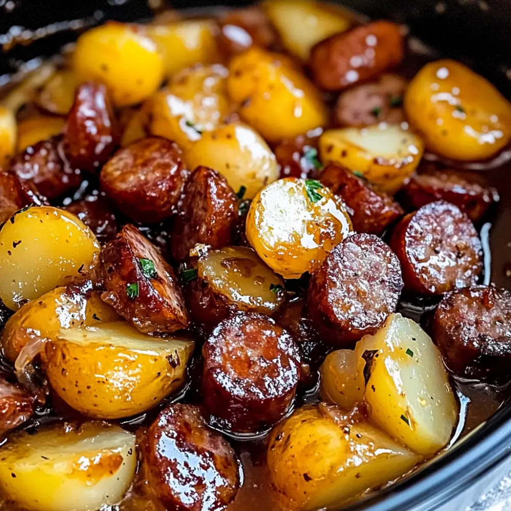 Sweet and Savory Glazed Sausage and Potatoes