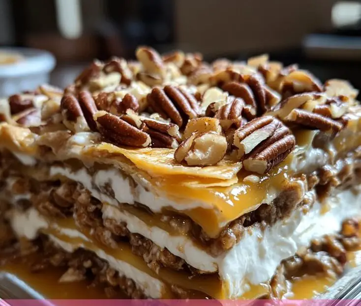 Layered Pecan Pie Lasagna