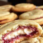 Strawberry Cheesecake Stuffed Cookies 3 Strawberry Cheesecake Stuffed Cookies