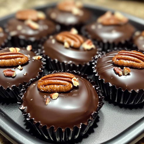 Chocolate Pecan Ganache Cups