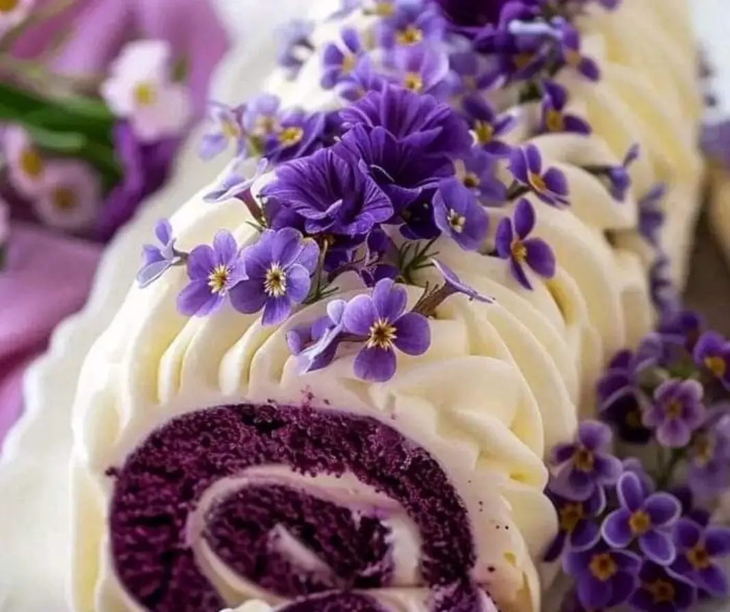 Purple Velvet Swiss Roll