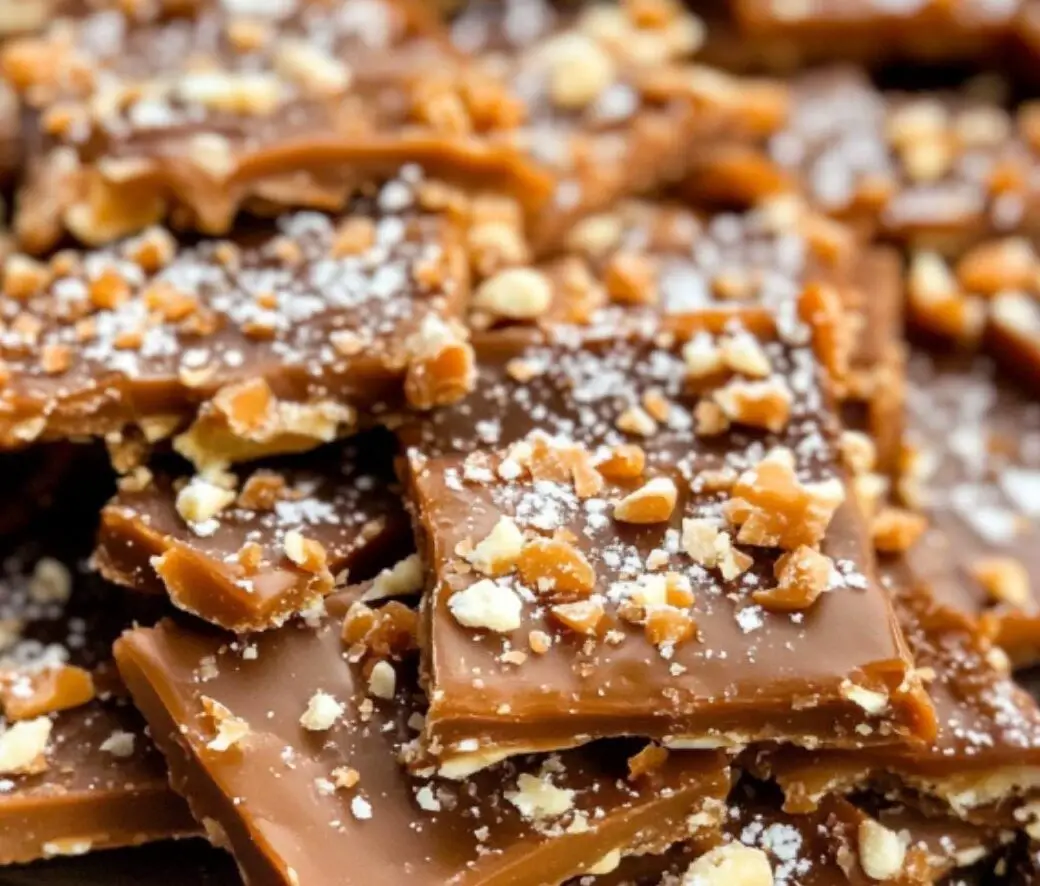 Chocolate Toffee Bark with Nuts