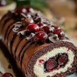 Chocolate Cherry Swiss Roll