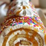 Caramel Drizzle Swiss Roll