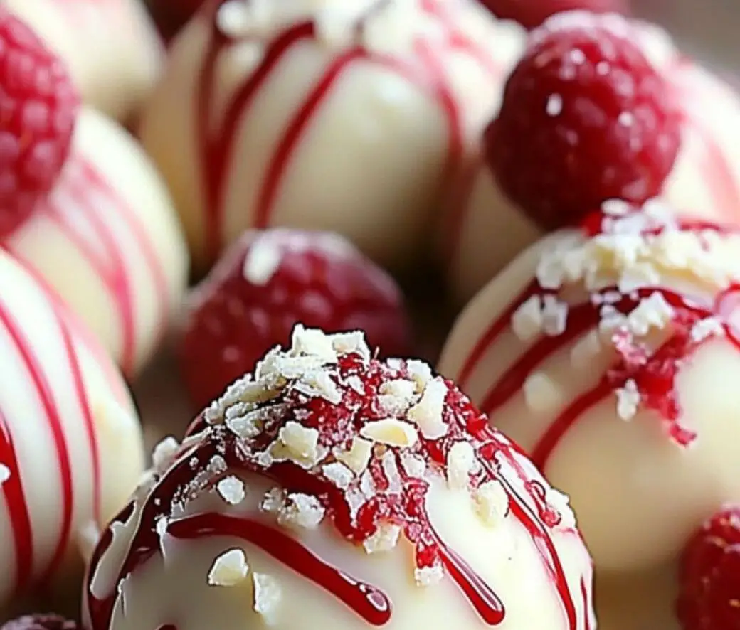 White Chocolate Raspberry Truffles