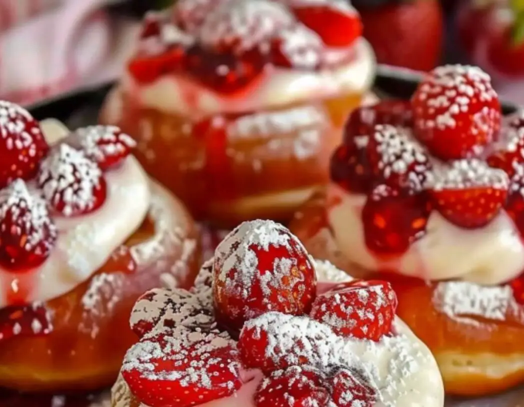 Strawberry Shortcake Donuts