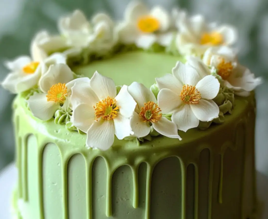 Matcha Birthday Cake
