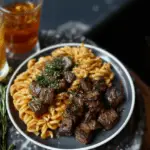 Steak Bites with Pasta 3 Steak Bites with Pasta