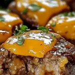 Cheddar-Stuffed Mini Meatloaves with Gravy