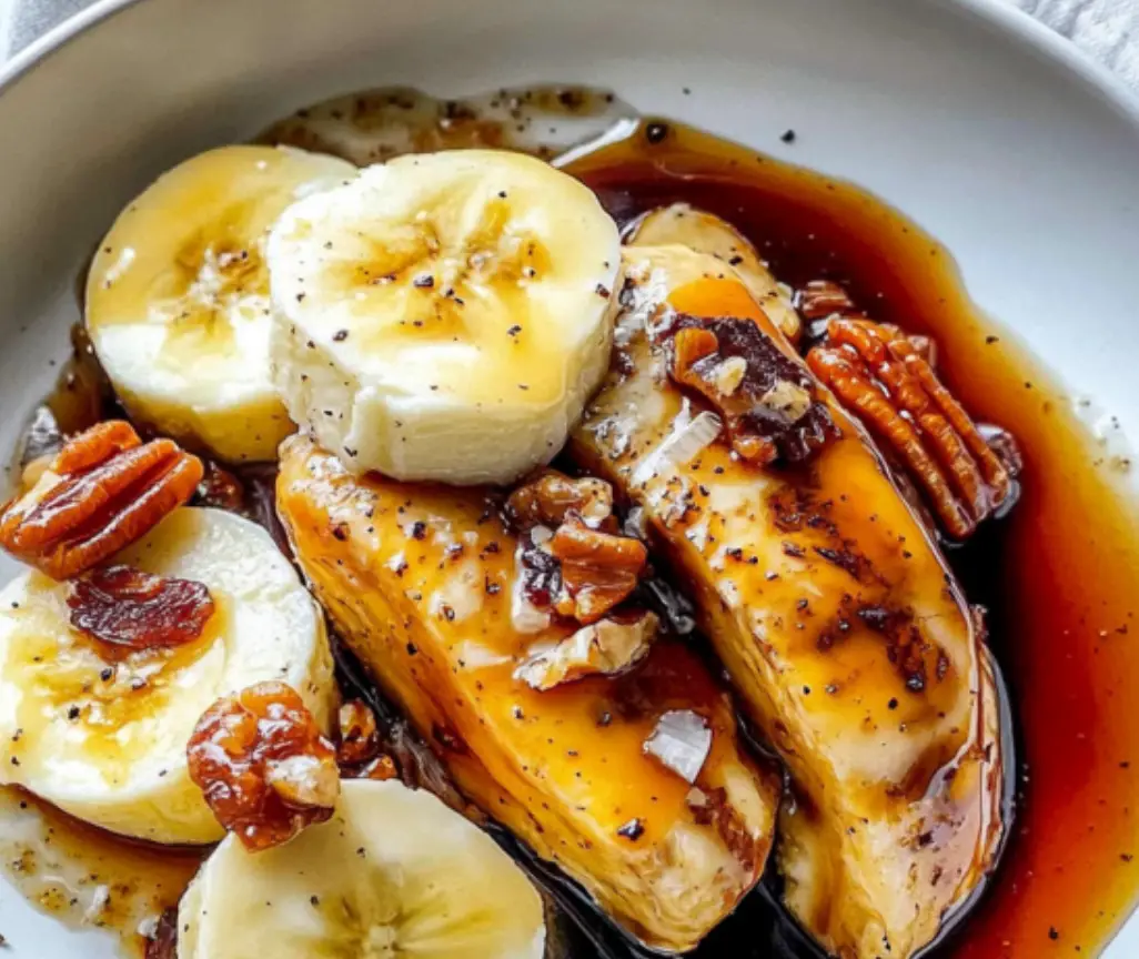 Banana Foster with Toasted Pecans