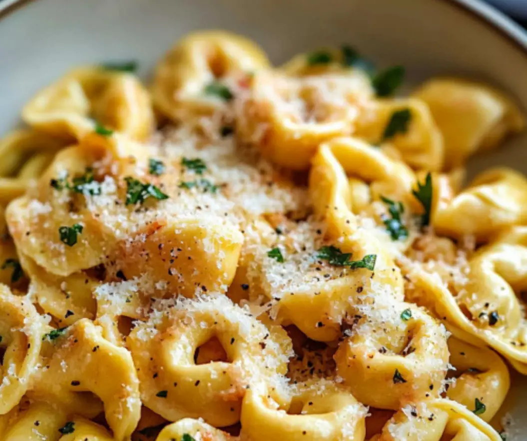 Cheese Tortellini with Parmesan Cream Sauce