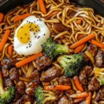 Stir-Fried Udon Noodles with Beef and Vegetables