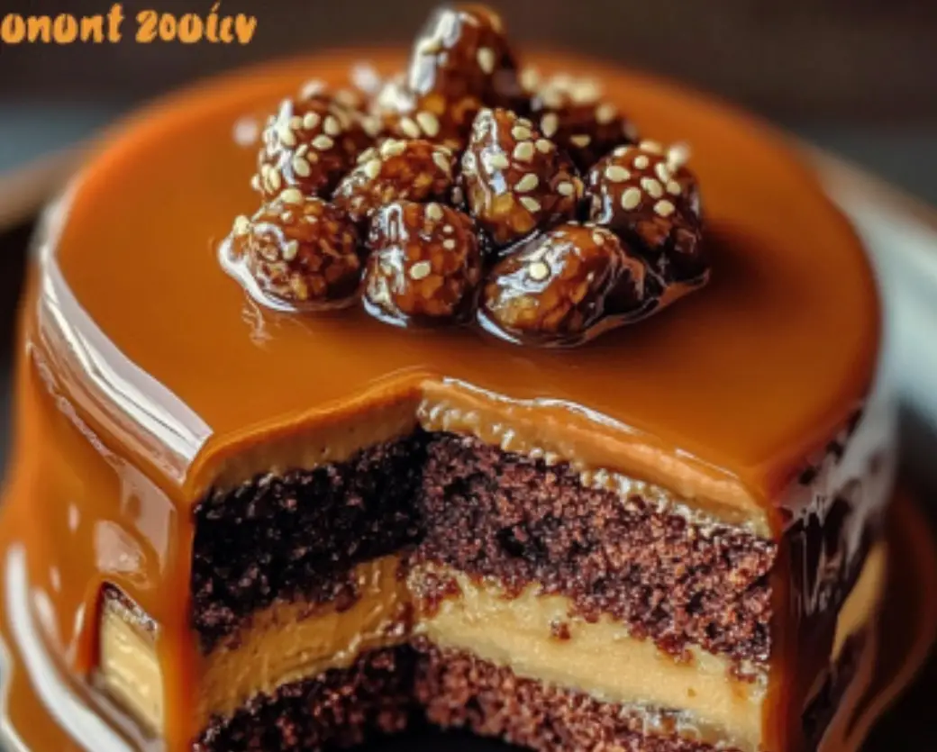 Turtle Caramel Cake