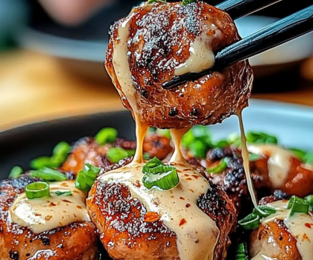 Creamy Garlic Pepper Meatballs