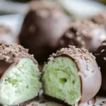Mint Chocolate Truffles with Shaved Chocolate Topping 3 Mint Chocolate Truffles with Shaved Chocolate Topping
