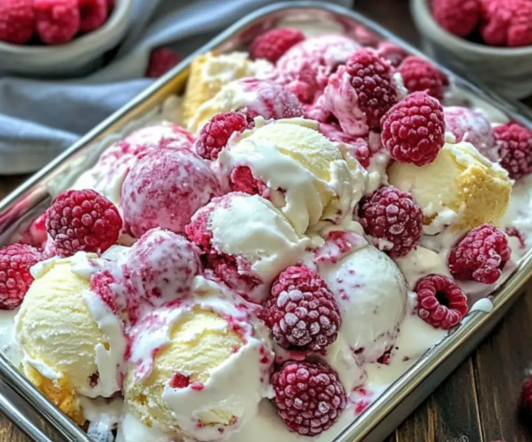 Raspberry Shortcake Ice Cream