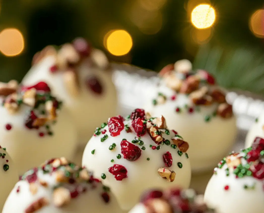 White Chocolate Holiday Truffles