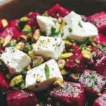 Roasted Beet Salad with Feta and Pistachios