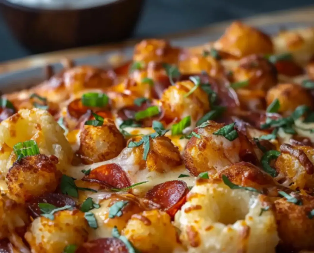 Loaded Tater Tot Pizza