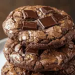 Fudgy Double Chocolate Chunk Cookies 3 Fudgy Double Chocolate Chunk Cookies
