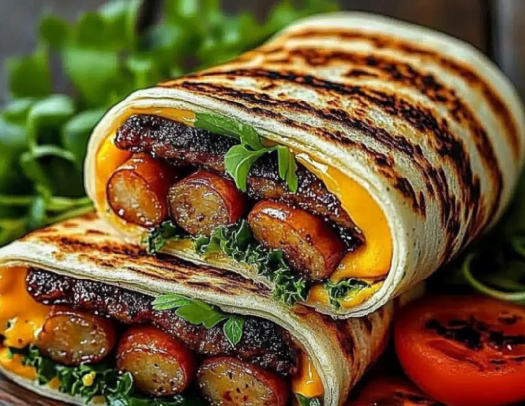 Grilled Sausage and Cheddar