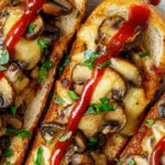 Mushrooms and Melted Gooey Cheese