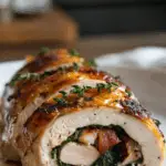 Stuffed Chicken Roulade with Spinach, Bacon, and Cheese