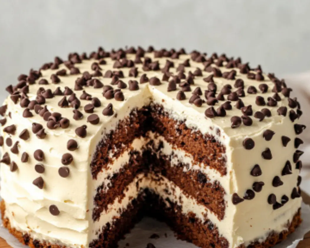 Chocolate Chip Cannoli Cake