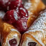 Cherry-Filled Cannoli with Ricotta Cream 3 Cherry-Filled Cannoli with Ricotta Cream