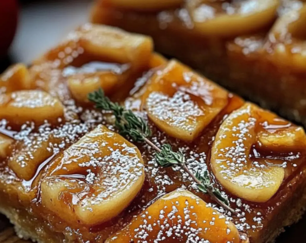 Caramelized Apple Shortbread Bars