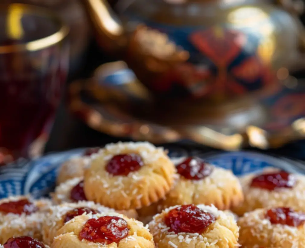 Jam-Filled Coconut Cookies