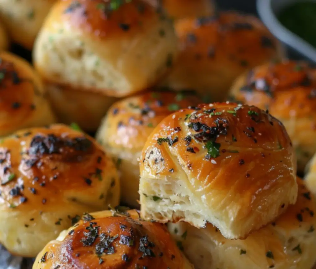 Soft Garlic Herb Dinner Rolls