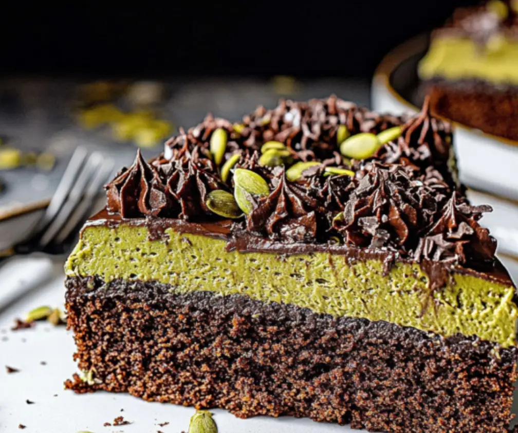 Chocolate & Green Mousse Cake