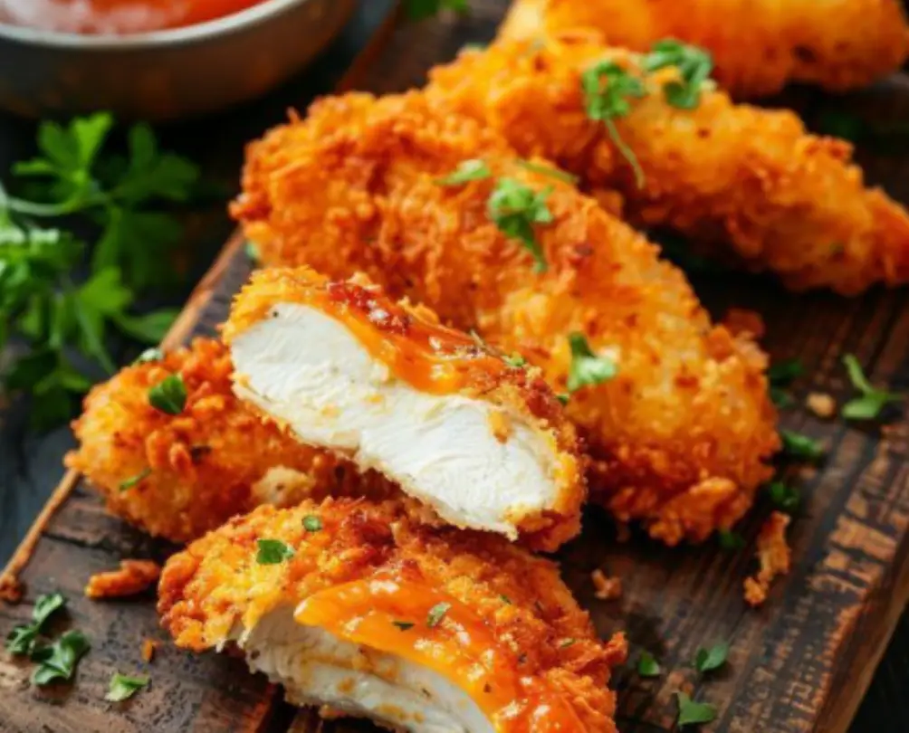 Crispy Chicken Tenders with Dipping Sauce