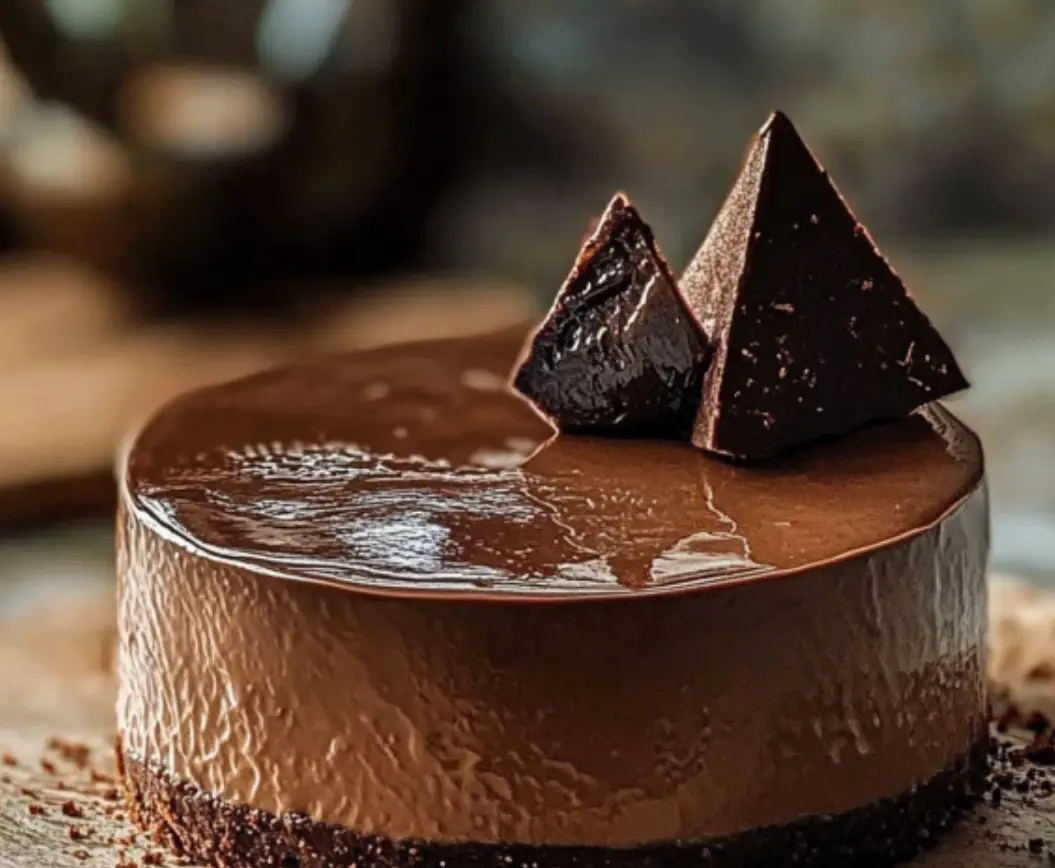 Silky Dark Chocolate Mousse Cake