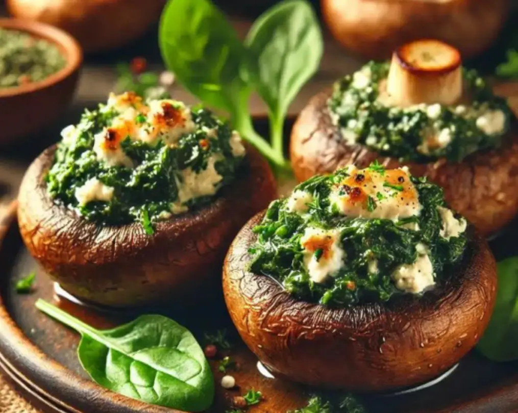 Spinach and Ricotta Stuffed Mushrooms