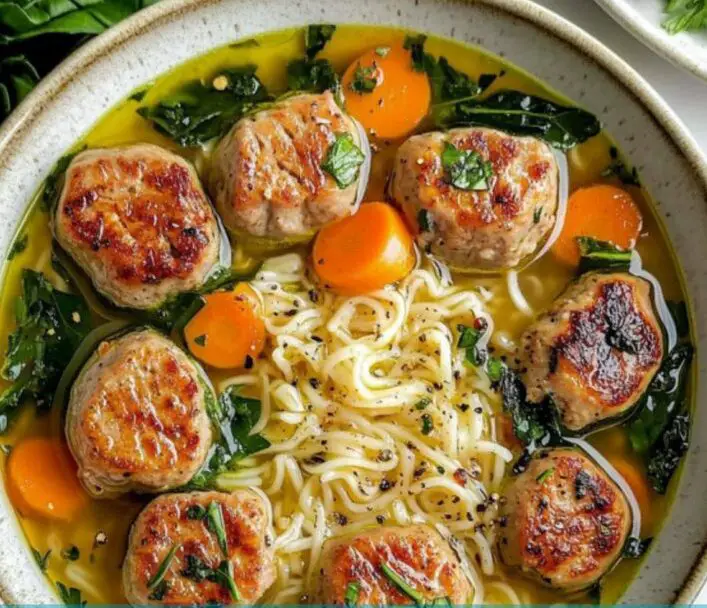 Asian-Style Meatball Noodle Soup