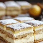 Layered Vanilla Cream Dessert Bars 3 Layered Vanilla Cream Dessert Bars