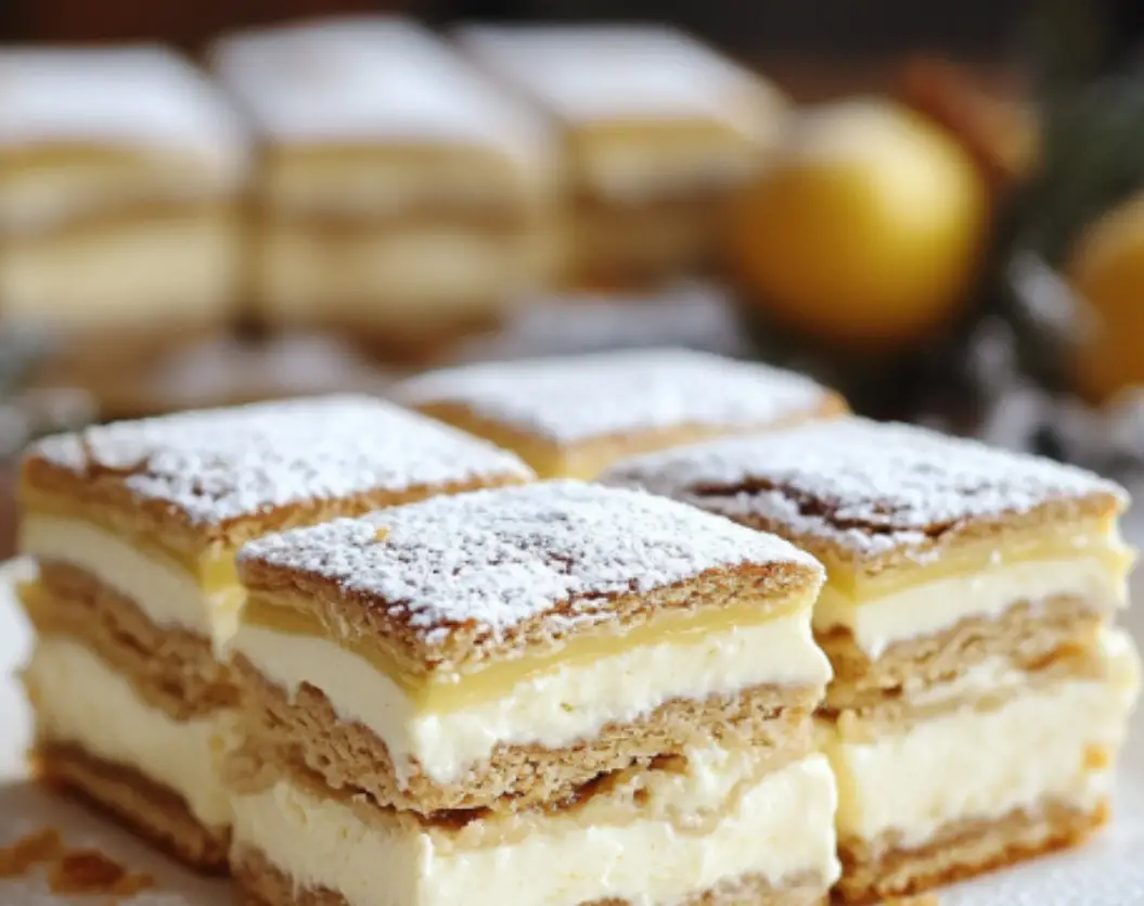 Layered Vanilla Cream Dessert Bars