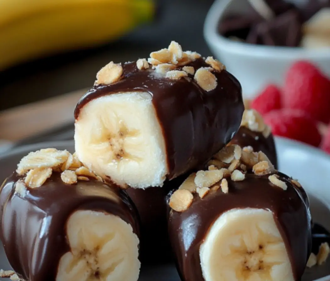 Frozen Chocolate-Dipped Banana Bites